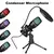 Lefon microfone condensador usb rgb microfone de gravação de mesa para pc port - loja online