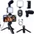 Kit Vlog para Iphone ou Android com tripé, mini microfone, iluminação