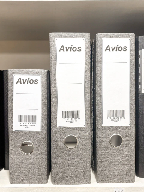Bibliorato oficio Avios carton gris