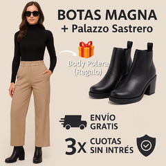 OFERTA: ZAPATOS MAGNA (base 7,5cm) + PALAZZO SASTRERO + BODY POLERA DE REGALO - comprar online