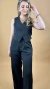 Conjunto Vanessa Colete e Calça Reta Preto - Trizimi