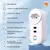Plugue WiFi Inteligente para Alexa e Tuya, 2 Portas USB Portáteis, Proteção Contra Superfícies, Tuya, WiFi, 16A - Genius Connect Home