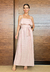 Vestido longo babado alça fina listrado linho - Phd Store