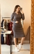 VESTIDO CANELADO MIDI - loja online