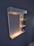 Espejo Peinador Con Luz Led Y Estantes 80 X 60 Mdf Laqueado - Lopez Gas