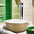 Bacha De Apoyo Redonda Roda Gold Triton 32cm Porcelana - comprar online