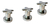 Griferia Bidet Doble Comando Viva Nova Cruz Hydros Cromo
