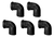 Codo 87º 30 110mm Macho Hembra Desague Pvc 5 Unidades Negro - comprar online
