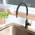 Griferia Cocina Monocomando Flexibl Vasser Agatha Black Gold - comprar online