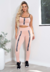 Conjunto Fitness Calça Legging Cintura Alta + Cropped Rose com Elásticos | REF: CCA1 - UpFit