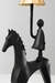 Escultura Cavalo Preta e Dourado - Opulenza Design