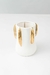 Imagem do Vaso de Cerâmica Branco e Dourado Médio
