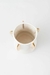 Vaso de Cerâmica Branco e Dourado Médio - comprar online