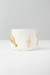 Vaso de Cerâmica Branco e Dourado Pequeno - Opulenza Design