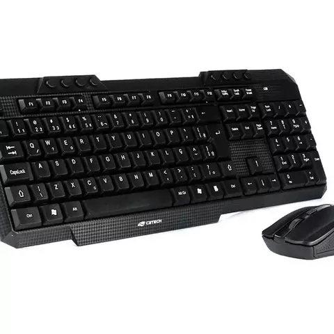 Kit Teclado e Mouse sem fio K-W10BK C3TECH