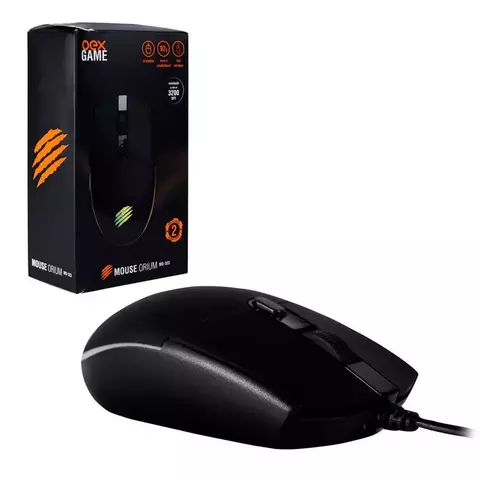 Mouse Gamer Orium MS323 6 botões 3200 DPI Preto - comprar online