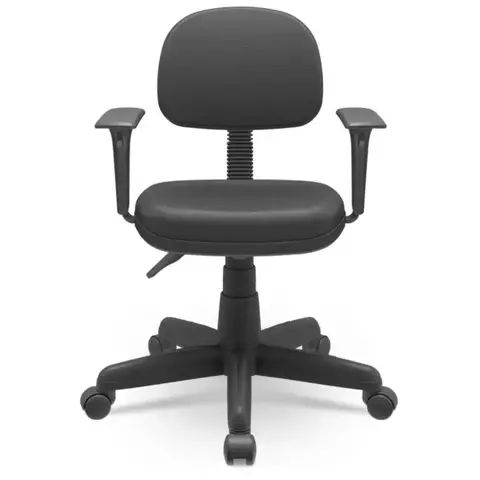 Cadeira giratória secretária com braço plaxmetal