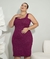 Vestido Plus Size Tricot Tricô Modal Elegante Bege