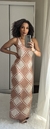 Imagem do Vestido Longo com Forro Elegante Vestido Tricot Tricô