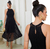 Vestido Midi com Forro Tricot Tricô Preto