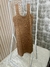 Vestido Plus Size Tricot Tricô Modal Elegante Bege - comprar online
