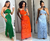Vestido Longo com Forro Tricô Tricot Elegante Vestido com Fenda Lateral Azul