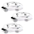 Kit 3 Suportes com Rodinhas Gel para Vaso de Planta | Alumínio Resistente - 25cm - MODELAÇÃO MADEIRA