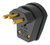 Plug Pino Maciço Macho 90 Gr 3 Pinos 20a Preto Prensa Cabo - comprar online