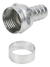 Kit 100 Conectores F Rg6 Com Anel Para Climpar Cabo Coaxial