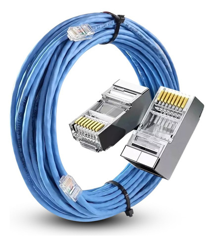 Cabo De Rede 100% Cobre Cat5e Blindado 15 Metros Smart´tv Pc
