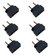 Kit 6 Adaptadores Tomada Padrão Nbr Americano Bipolar 10a