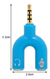 Imagem do Adaptador Para Fone Headset Microfone Lapela P2 X P3 Áudio Cor Preto