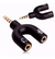 Adaptador Para Fone Headset Microfone Lapela P2 X P3 Áudio Cor Preto - loja online