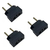Kit 3 Adaptadores Tomada Padrão Nbr Americano Bipolar 10a A