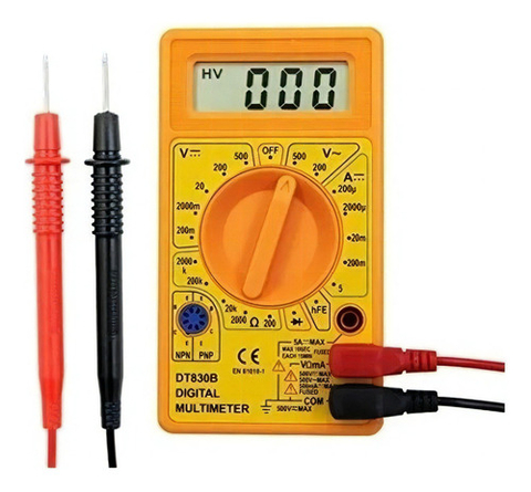 Multímetro Digital Teste Bateria Incluída E Cabo Multi