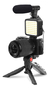 Kit Youtuber Vlog Live Tripé Celular Suporte Led E Microfone Com Controle Bluetooth Video-making Kit Ay-49 - NOVAREDESTORE