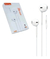 Fone De Ouvido 1,2m Qualidade Na Batida Fo41 Usb P Tipo C Cor Branco na internet