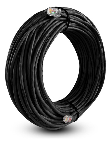 Cabo De Rede Preto Cat6 40 Metros Ethernet Gigalan 10/1000
