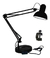 Luminária De Mesa Bivolt Articulável Com Garra Na Cor Preta