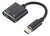 Adaptador H'maston Cabo Tipo- C P2 Splitter Áudio Carregador 3.5mmn Negro
