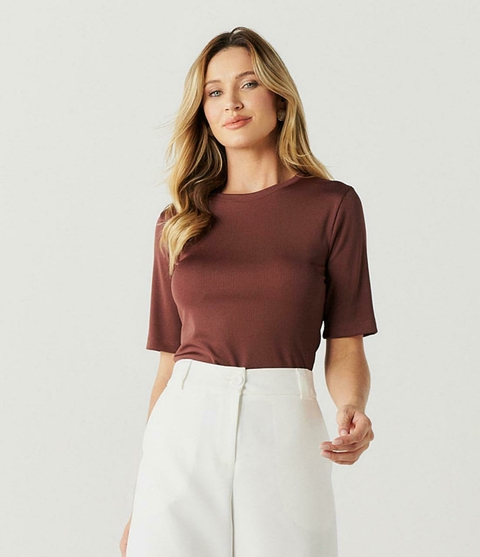 Blusa Canelada Básica