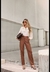 Calça Linho boca Justa Lapela Bolso - Trio Chic Store