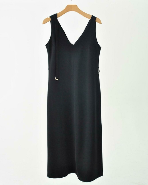 Vestido Midi decote V alfaiataria