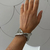 Bracelete Ajustável Torcido - Banho em Ródio Branco - comprar online