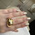 Anel Max Bold Boleado Dourado - Banho em Ouro 18K - comprar online