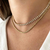 Choker Riviera Navetes Dourado - Banho em Ouro 18K