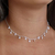 Choker Penduricalhos Pérolas - Banho em Prata 925