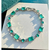 Pulseira Luxo Retangular Verde Turmalina Cravejado - Banho em Ródio Branco
