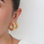 Brinco Argola ABS Texturizada - Banho em Ouro 18K - loja online
