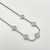 Colar Luxo Riviera Trevos Cravejados - Banho em Ródio Branco